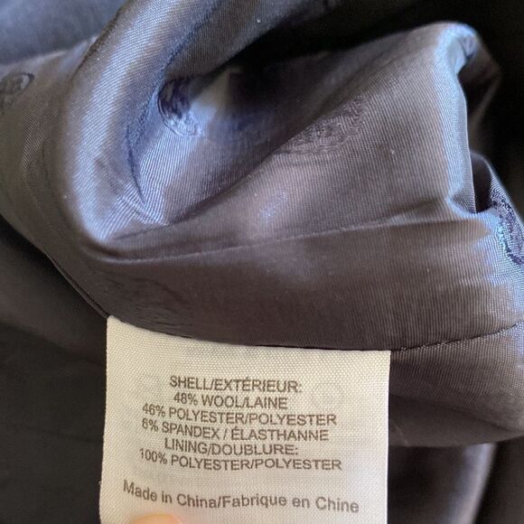 Tory Burch 10 Wool Blend Evelina Sheath Dress Navy Blue Gold Detail - Picture 7 of 8